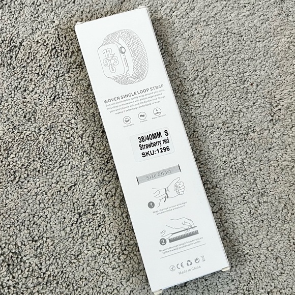 Solace Braided Loop Apple Watch Band in Strawberry, 38/40mm NWT - Picture 2 of 5